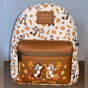 Loungefly Disney Chip 'N Dale Fall
Mini Backpack + Chipmunk Charm